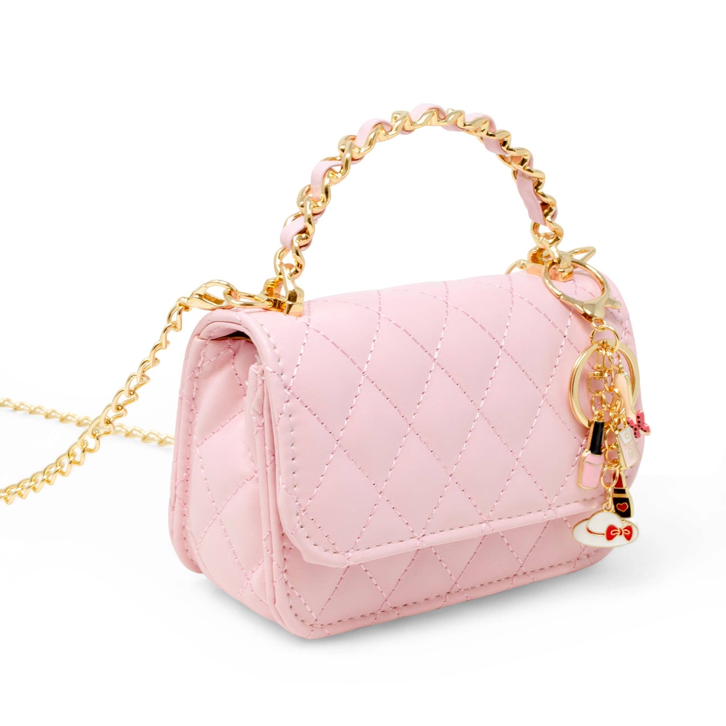 Girl's Classic Link Chain Top Handle Handbag: Gold