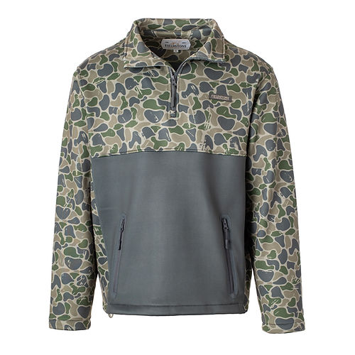 Boys Overland 1/4 Zip Fleece Backwoods - Camo