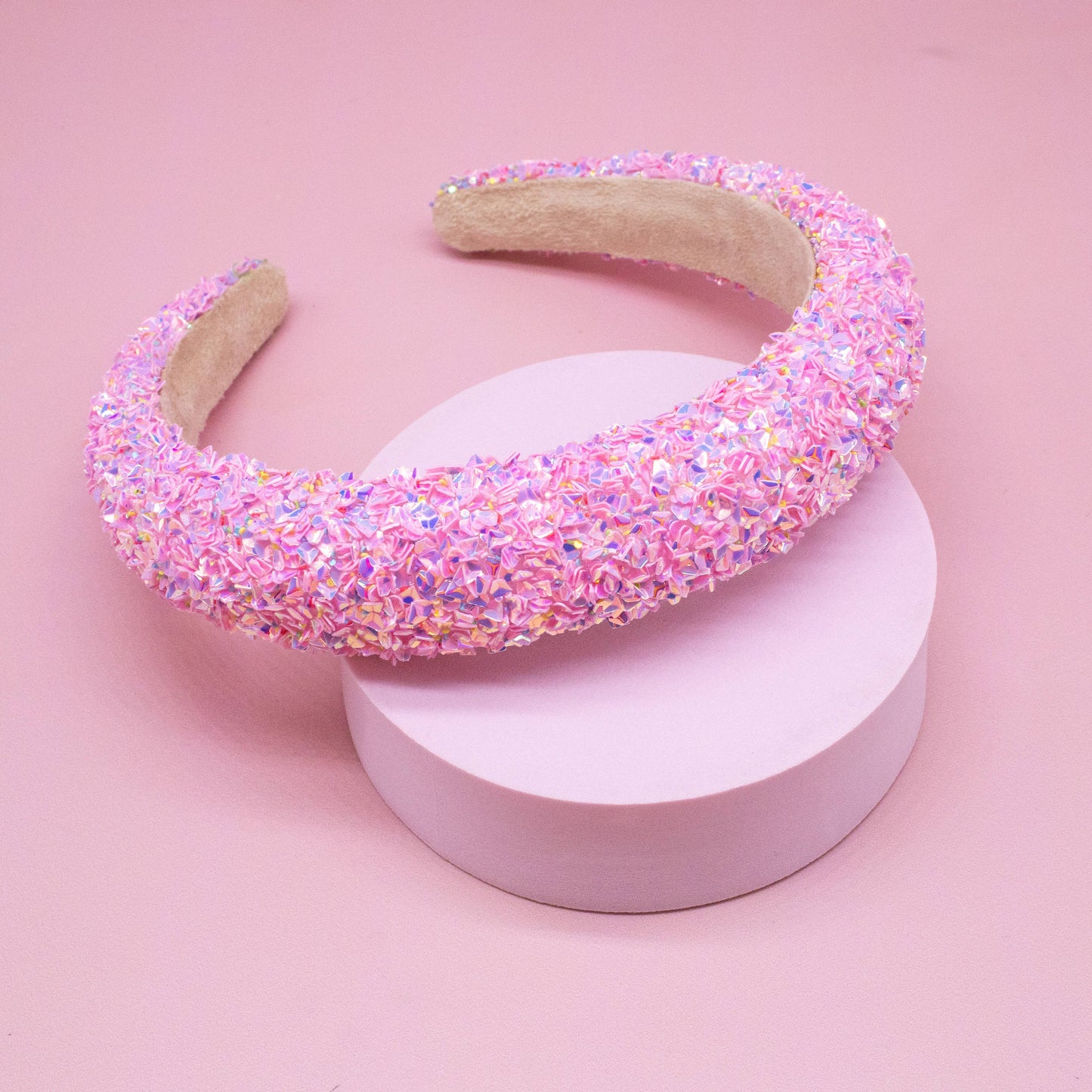 Kids Padded Headband - Chunky Sequin Hair Band: Multi-Colored