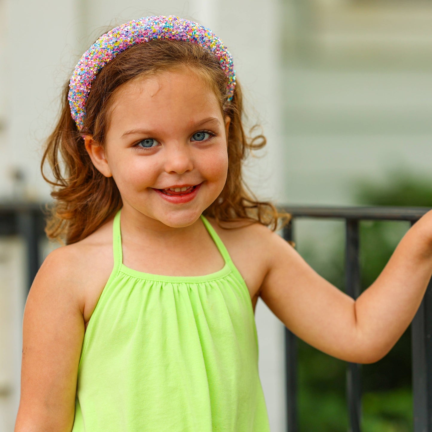 Kids Padded Headband - Chunky Sequin Hair Band: Multi-Colored