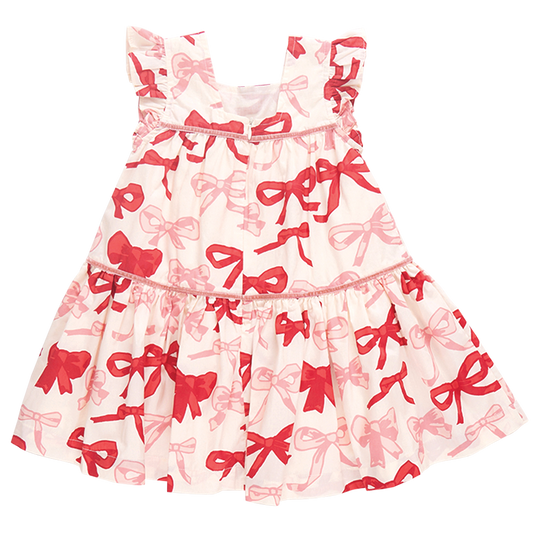 Girls Camelia Dress - Valentines Bows