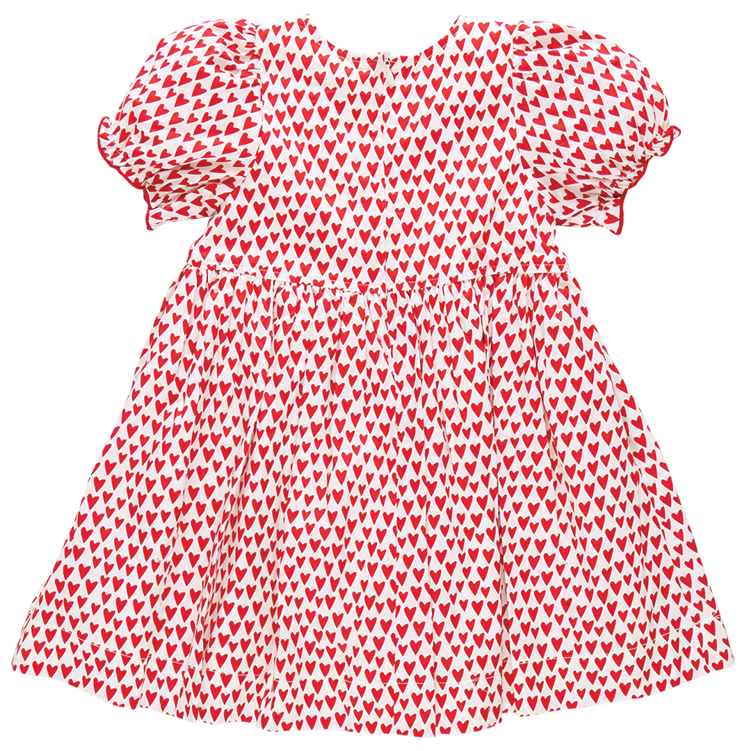 Girls Hermione Dress - Mini Hearts