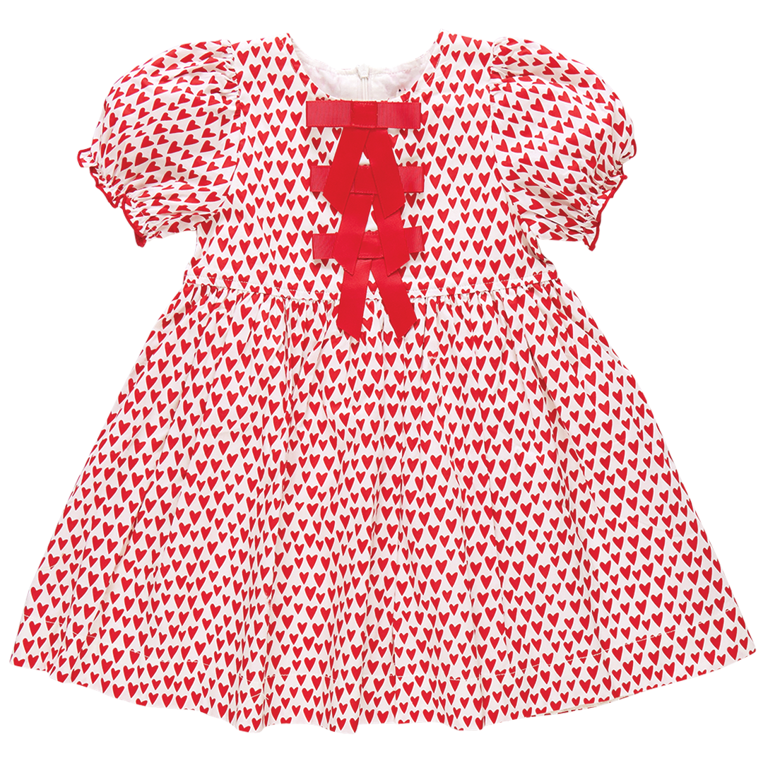 Girls Hermione Dress - Mini Hearts