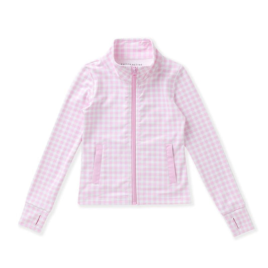 Pink Gingham Active Jacket