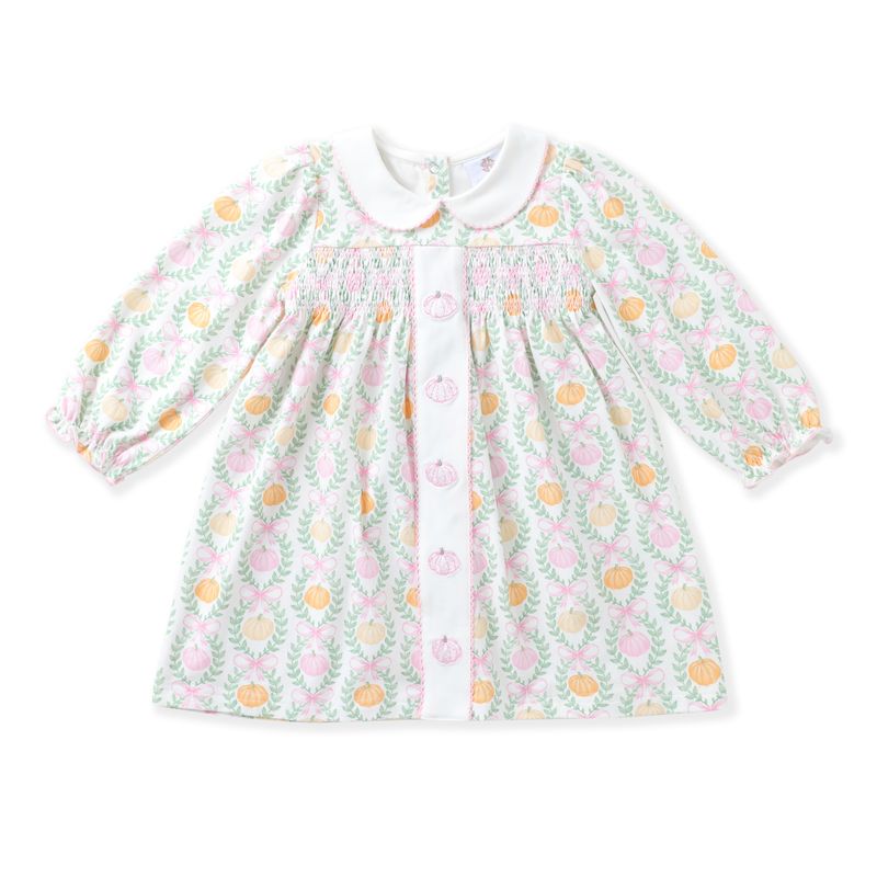 Embroidery Dress- Pink Pumpkin