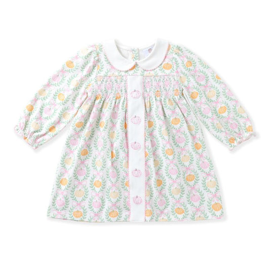 Embroidery Dress- Pink Pumpkin