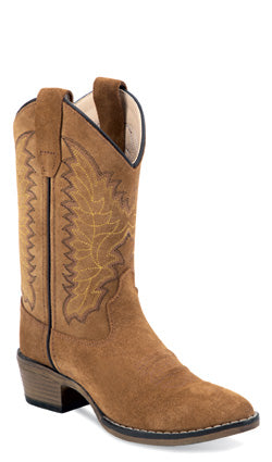 Kids Western Boot - Brown Suede