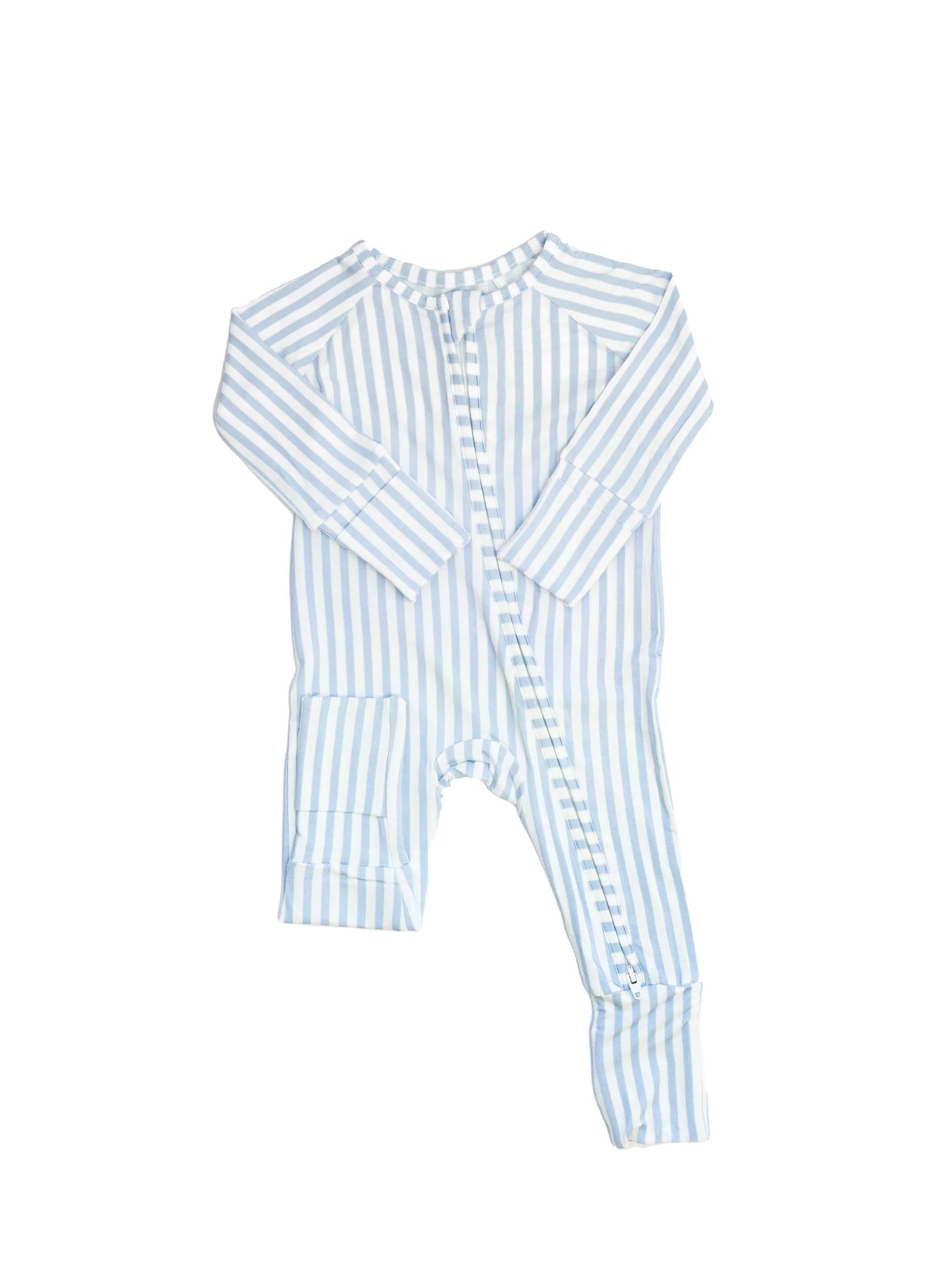 Blue Cabana Stripe- Romper