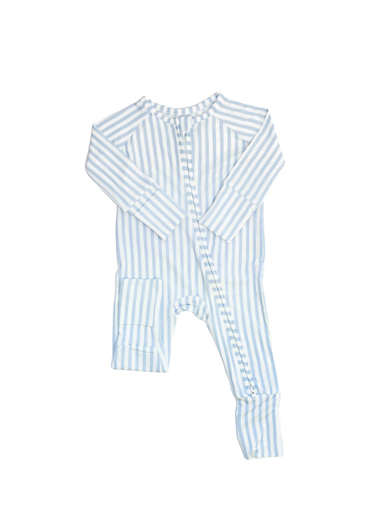 Blue Cabana Stripe- Romper