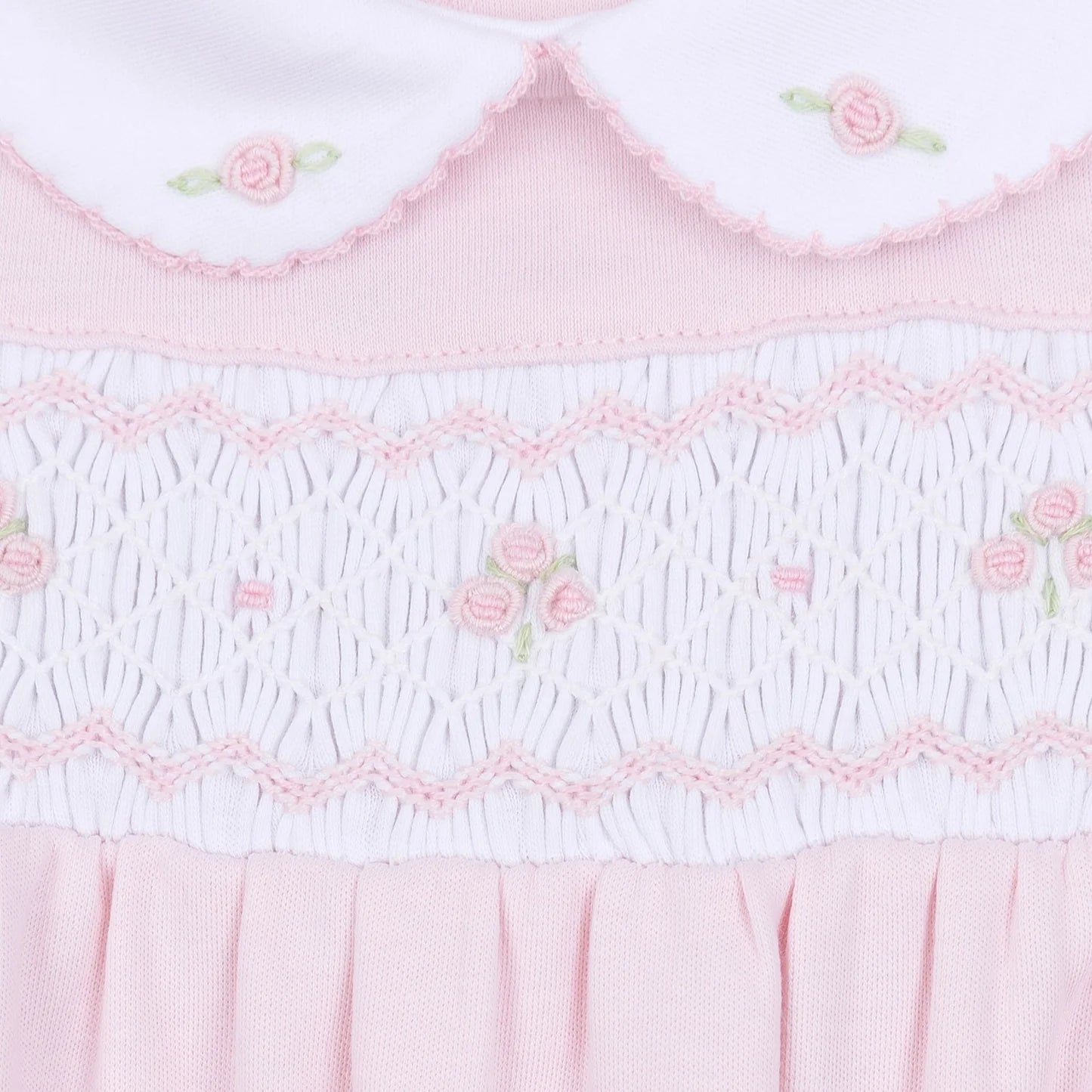 Lillian Smocked Bubble - Pink