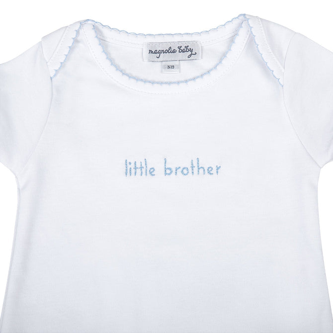 Little Brother Emb Lap Bodysuit