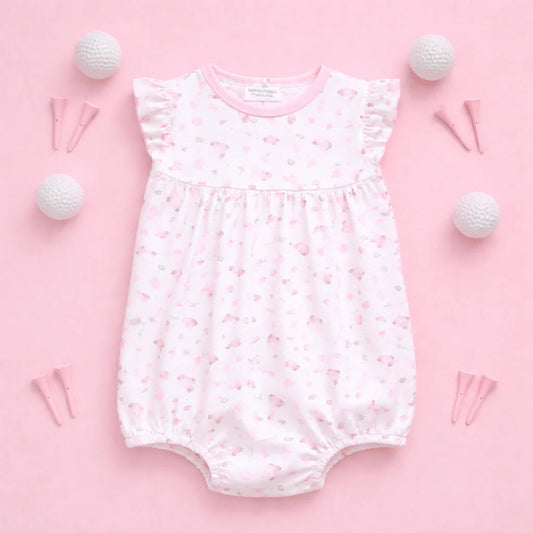 Little Golfer Print Bubble - Pink