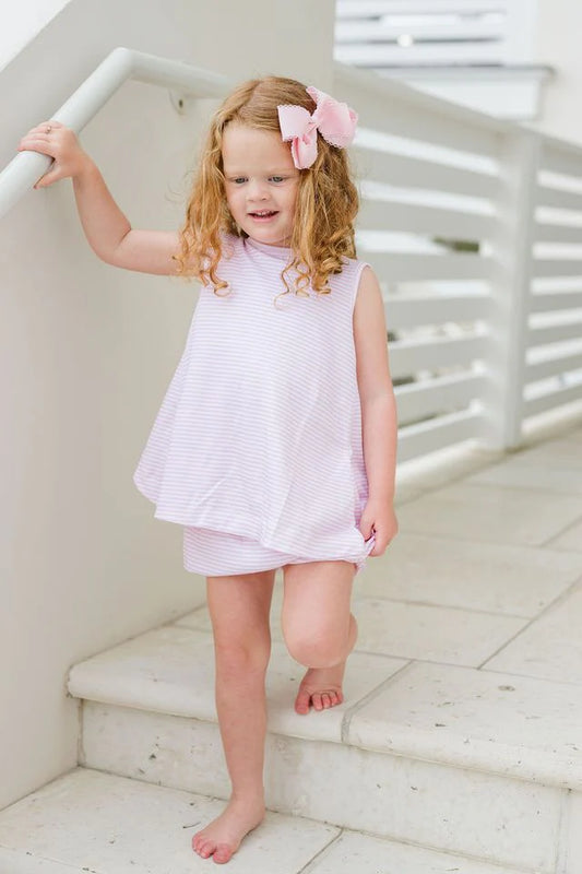 Lottie Bloomer Set Light Pink Stripe