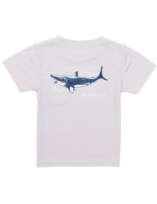 Boys Performance Tee SS Topo Shark Ice Grey