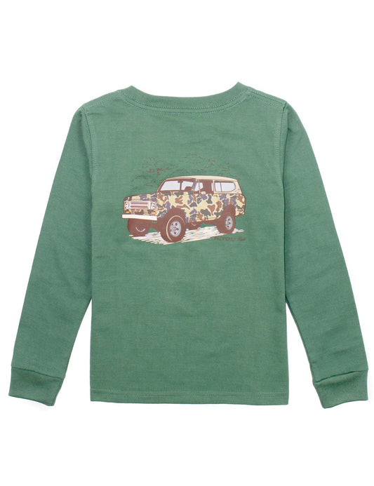 Boys Camo Truck LS - Fern Green