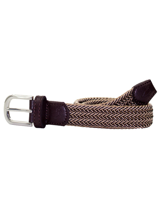 Boys Country Club Stretch Belt- Saddle