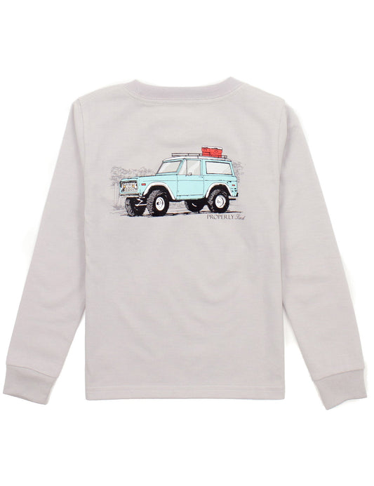 Boys 4X4 LS T-Shirt - Ice Grey