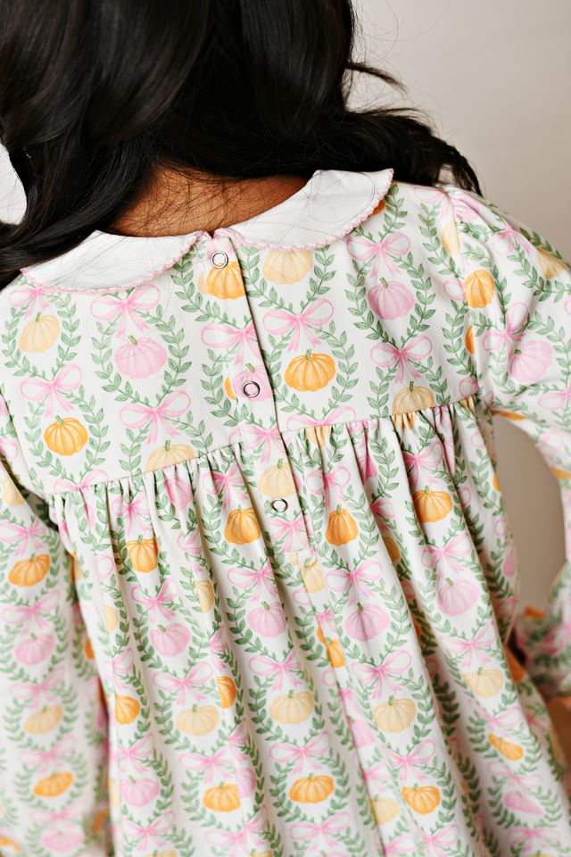Embroidery Dress- Pink Pumpkin