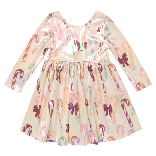 Lame Steph Dress- Antique Candy Canes