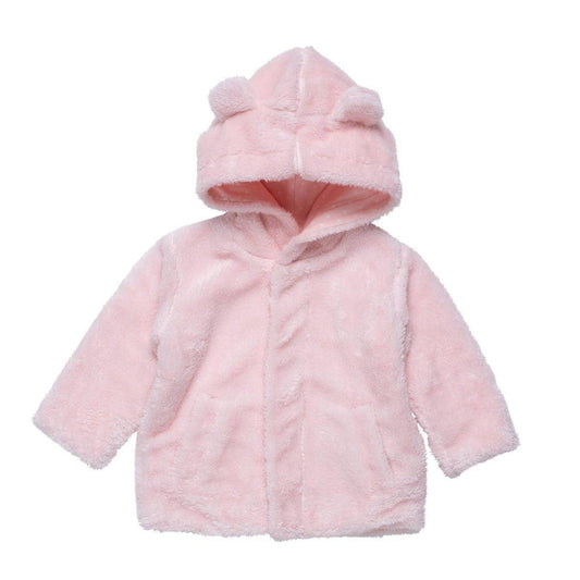 Pink Bear Blossom Minky Let's Go Jacket