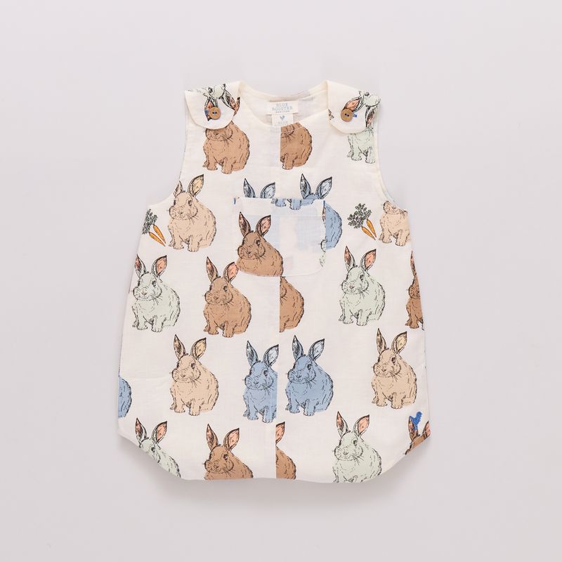 Baby Boys Noah Jumper - Blue Vintage Bunnies
