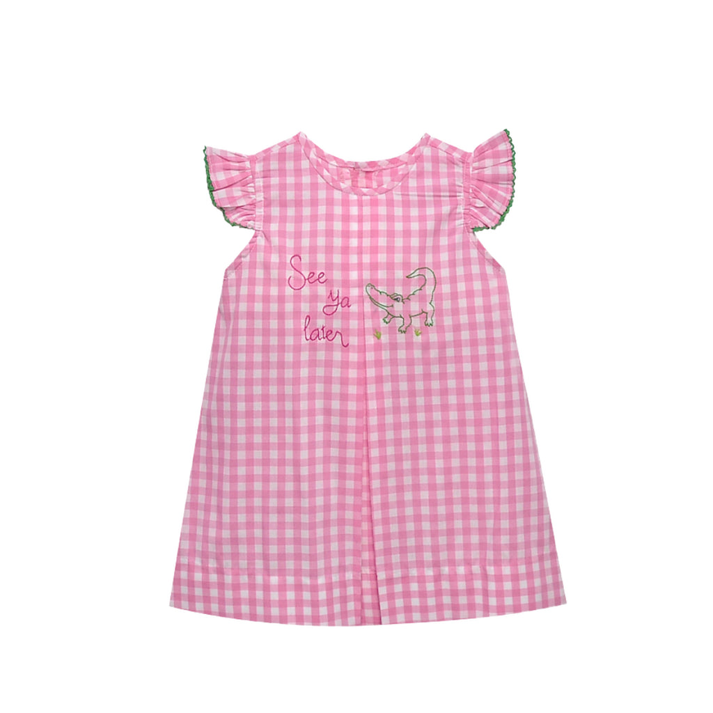Pink Charlotte Dress-See Ya Later Alligator