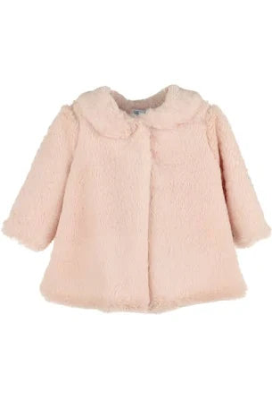 Cozy Fuzzy Long Coat - Rose