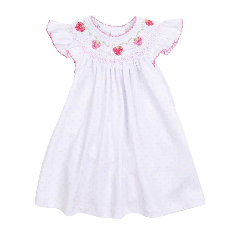 Strawberry Patch Bishop Toddler Dress