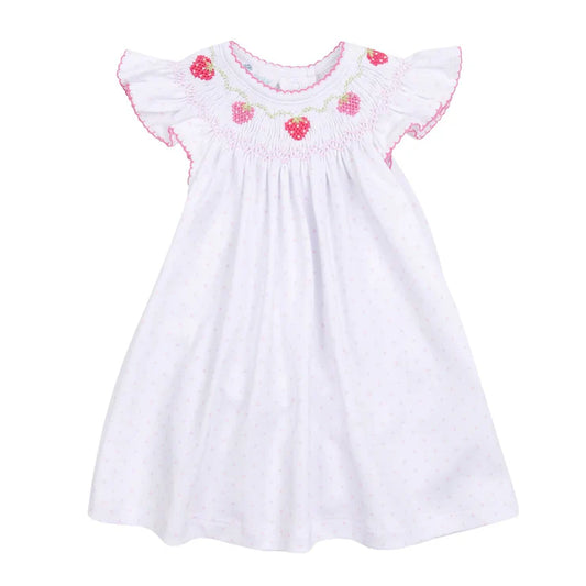 Strawberry Patch Bishop Toddler Dress