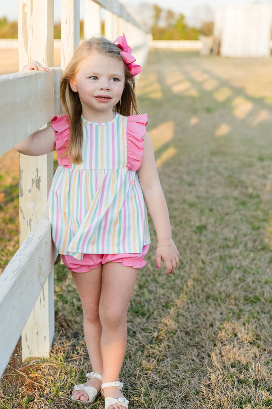 Lila Short Set Stripe Knit