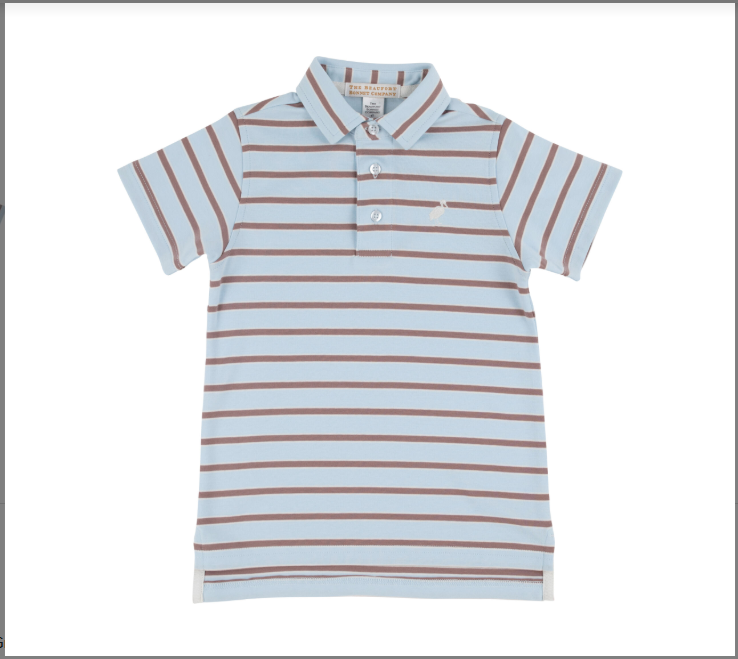 Prim & Proper Polo - Buckhead Blue Palmetto Pearl/Gray Bay Brown