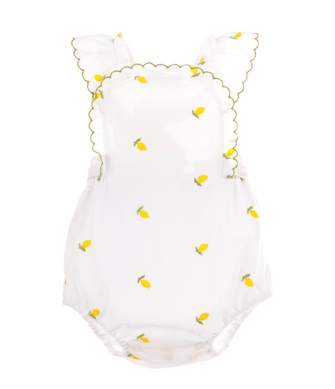 Lemon Broderie Sunsuit- Green