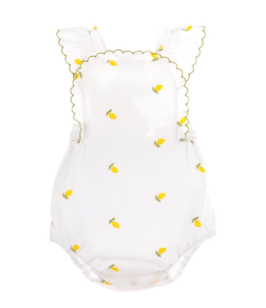 Lemon Broderie Sunsuit- Green