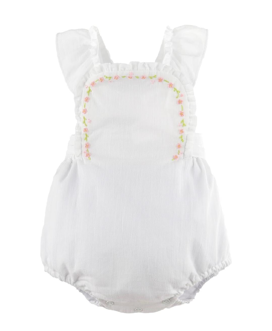 Daisy Chain Sunsuit- White