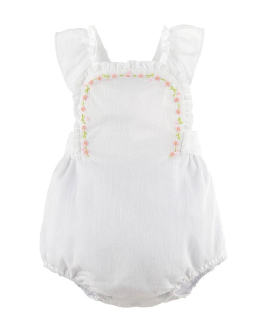 Daisy Chain Sunsuit- White