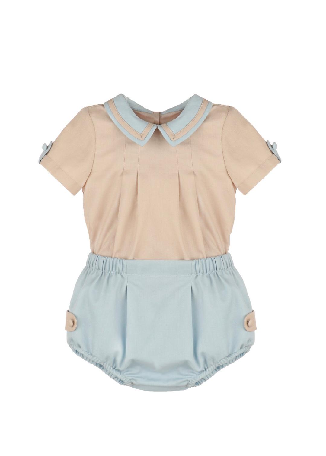 Oatmeal & Chambray Boy Set