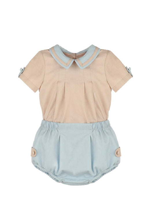 Oatmeal & Chambray Boy Set
