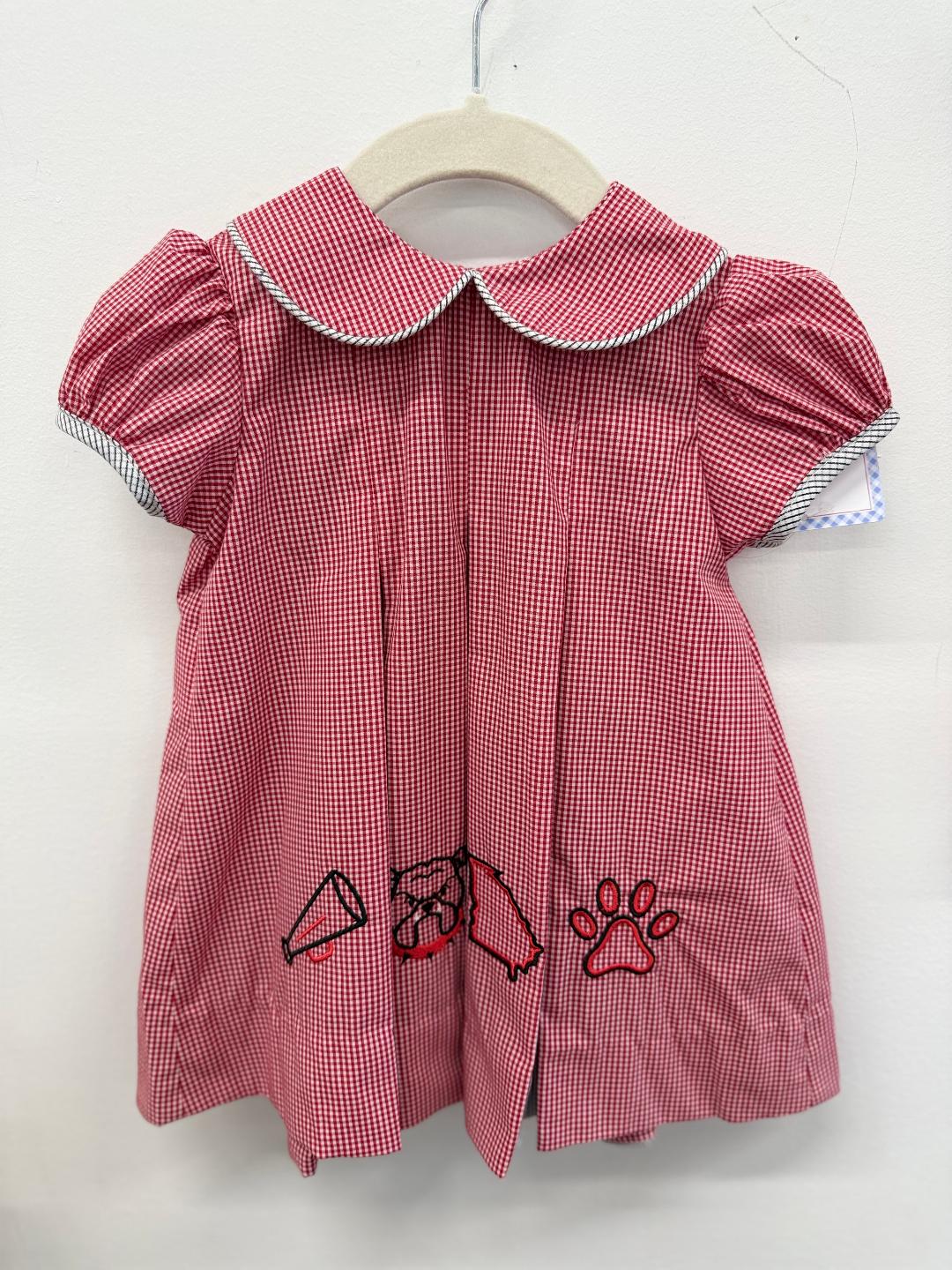Bulldog Red/Black Four Logo Dress