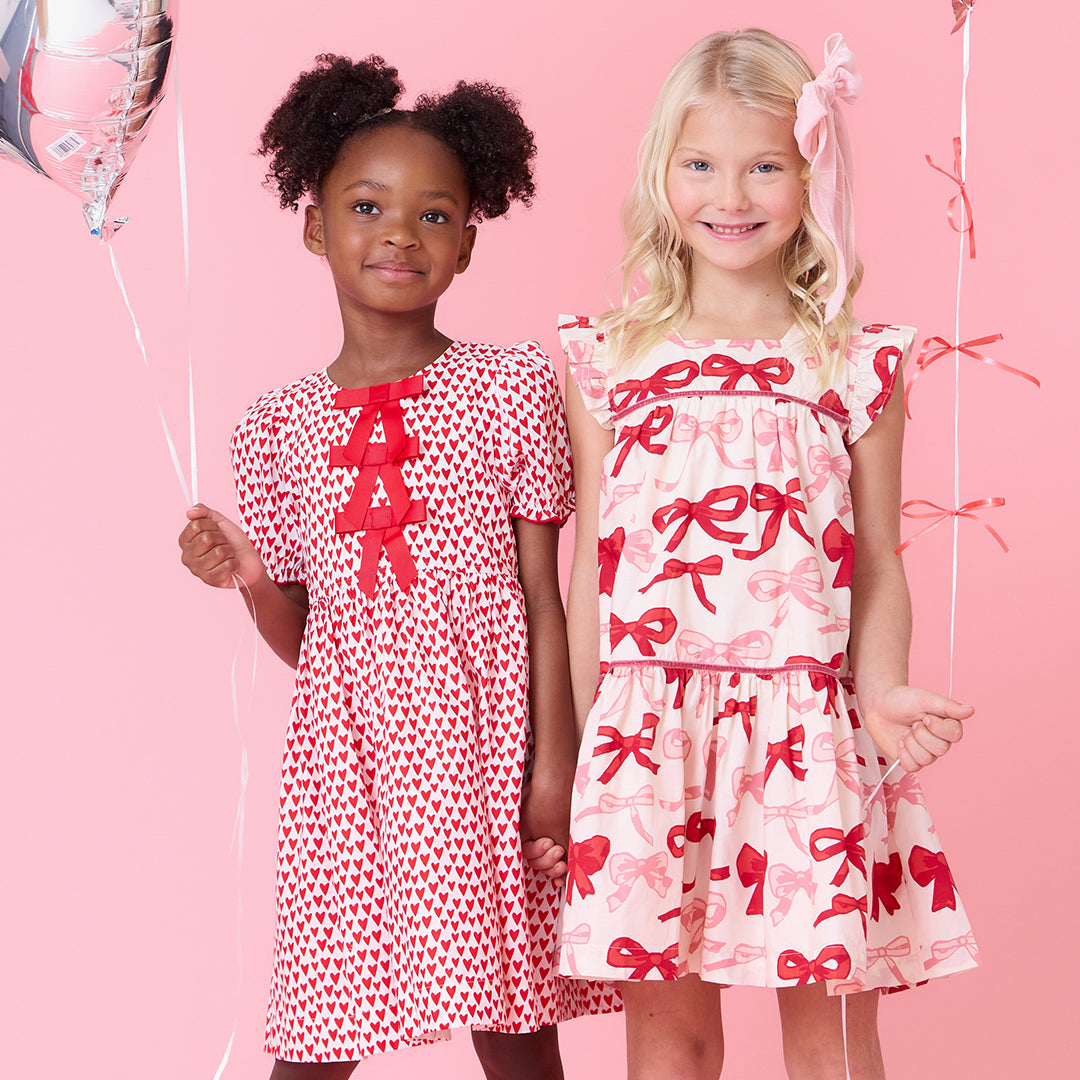 Girls Hermione Dress - Mini Hearts