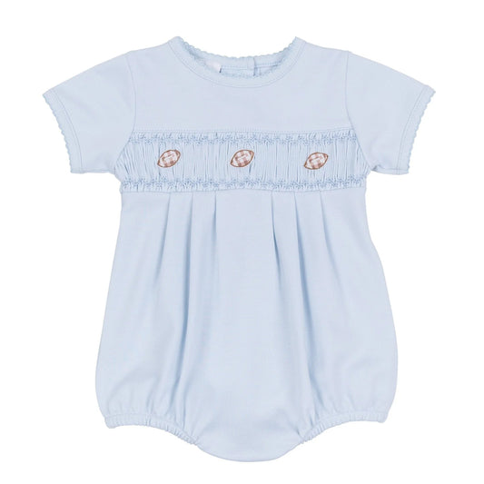 Tiny Tailgater Smocked Bubble - Light Blue
