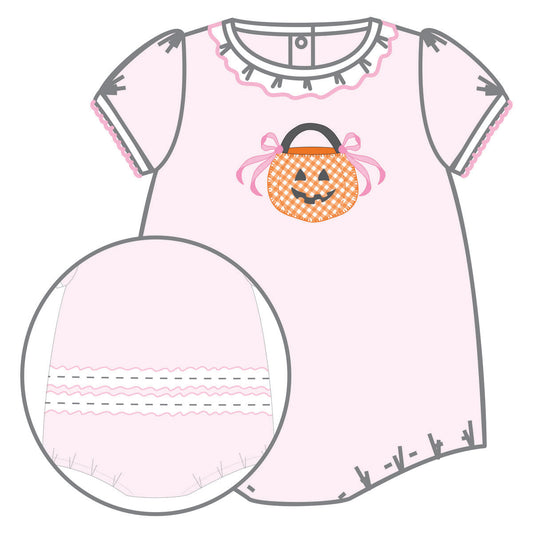 Trick or Treat Ruffle Bubble - Pink