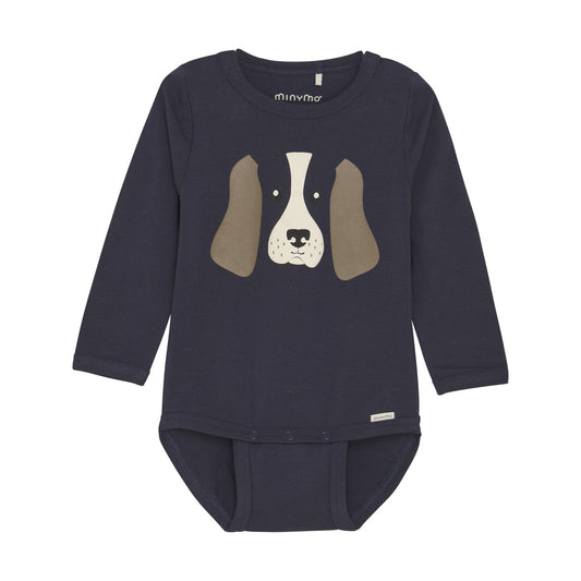 Baby Onesie L/S - Pup Parisian Night