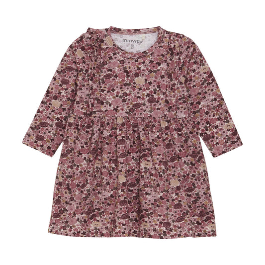 Baby L/S Dress - Dusty Rose Floral