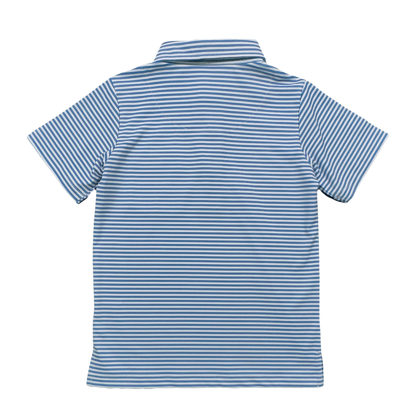 Inshore S/S Perf Polo Parisian Blue Stripe