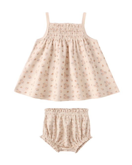 Smocked Tank + Bloomer Set Strawberries