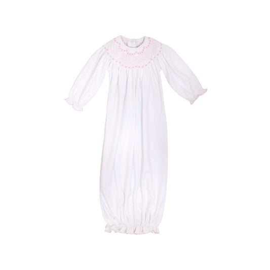 Sweetly Smocked Greeting Gown- Pink