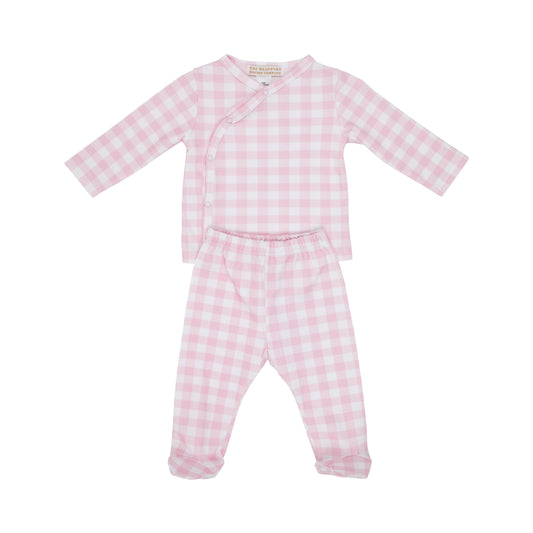 Cameron Cross-front Set - Palm Beach Pink Gingham