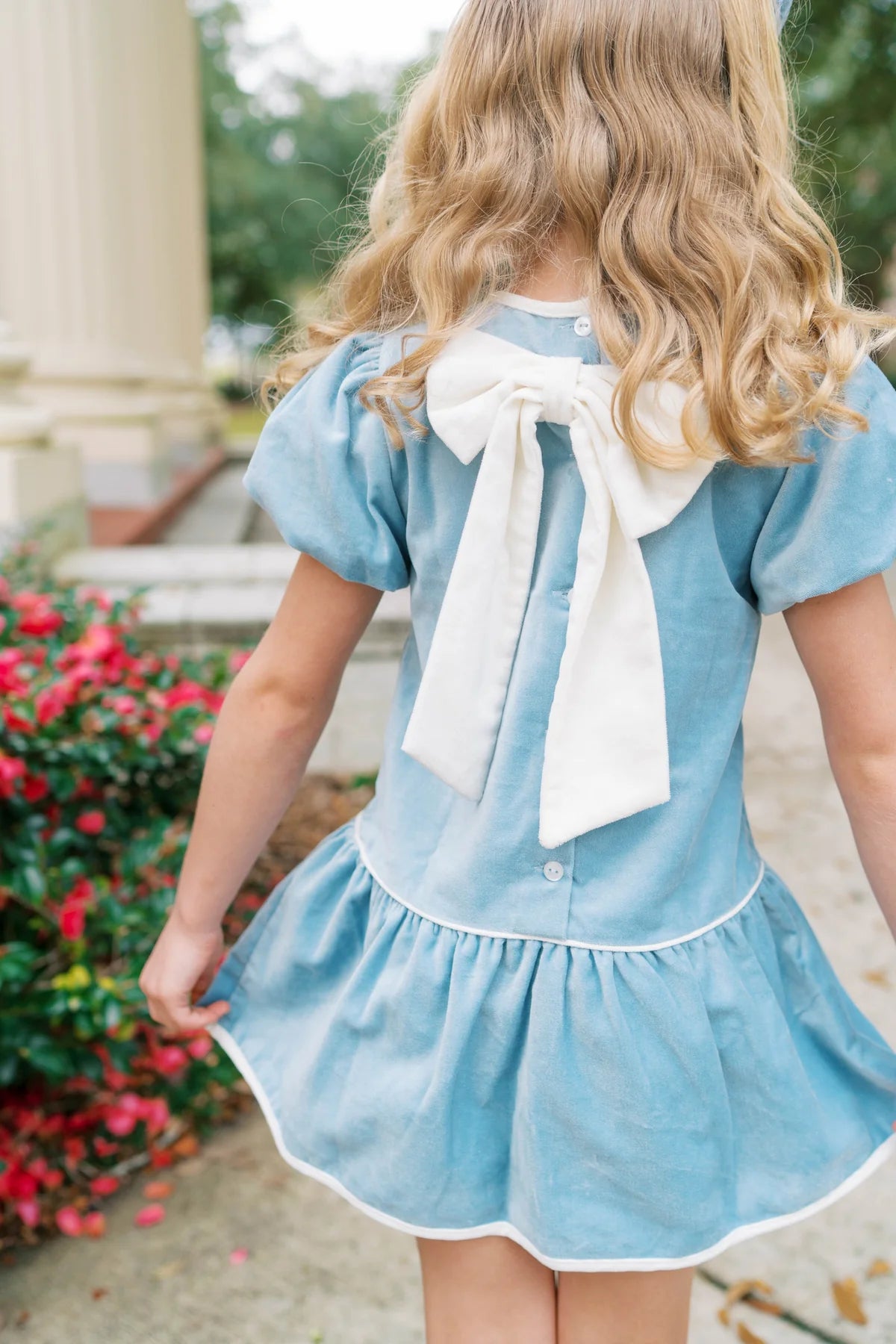 Harper Dress- Blue Velvet