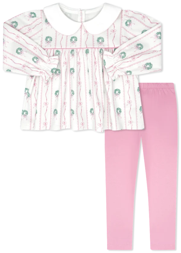 Layla Legging Set- Boxwood and Bows