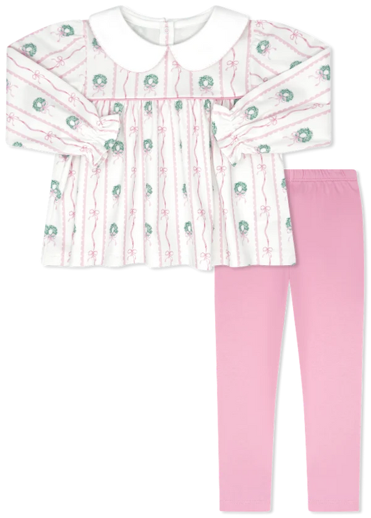 Layla Legging Set- Boxwood and Bows